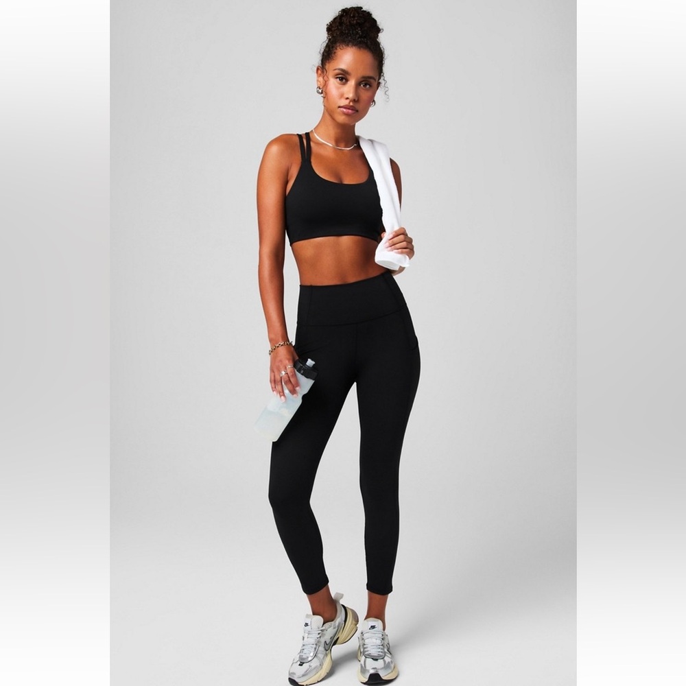 Fabletics High-Rise Black Performance Leggings - Picture 3 of 6